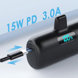 Cargador portátil pequeño para iPhone de 5000 mAh, cargador de bate...