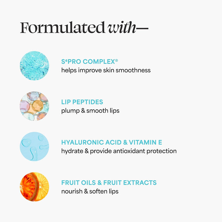 TULA Skin Care Drenched in Hydration - Máscara labial con péptido d...