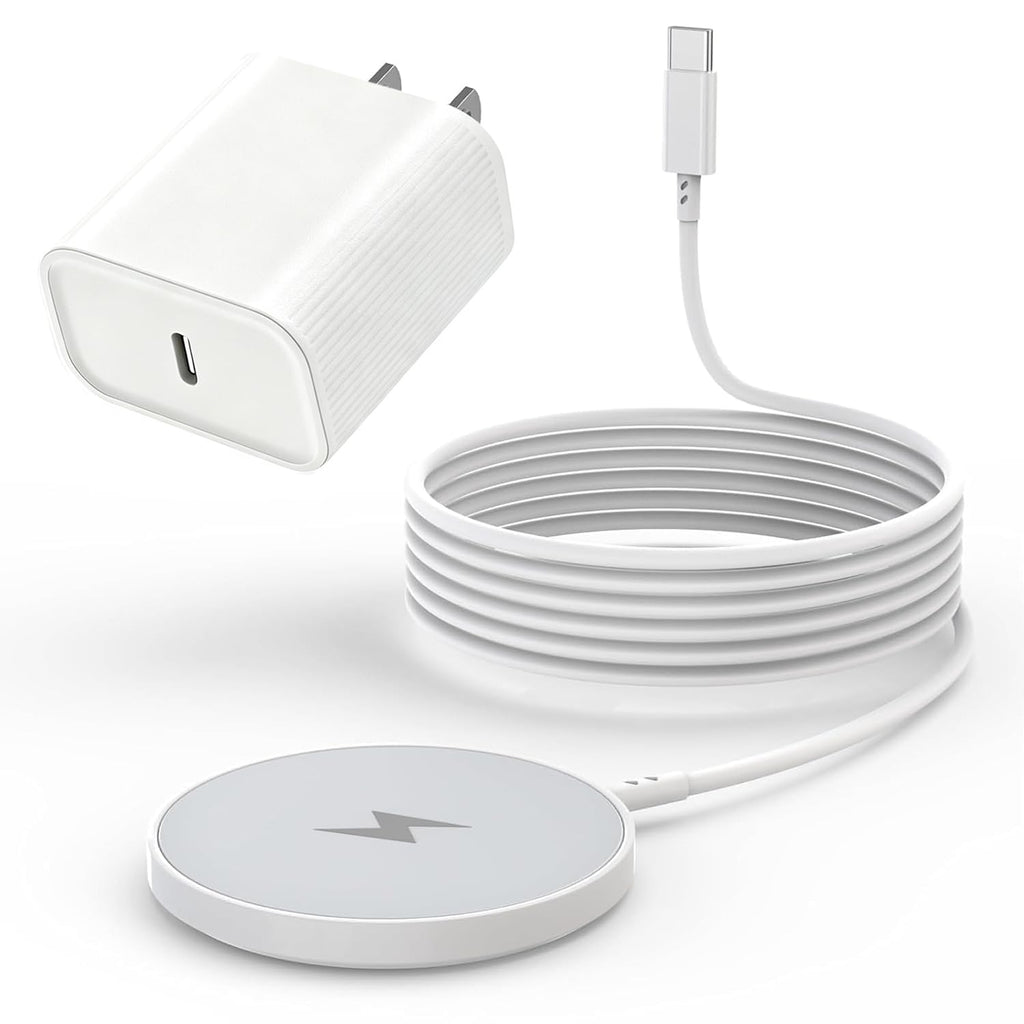 [Certificado MFi de Apple] Cargador magnético inalámbrico para iPhone, cargador Magsafe, almohadilla de carga rápida de teléfono de 6 pies y 15 W, carga magnética inalámbrica para iPhone 17/17Air/16 Pro Max/16 Plus/15 Pro Max/14/13/12/AirPods3/2/Pro