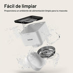 VOLUAS - Comedero automático para gatos, dispensador de alimentos secos con temporizador de 4 litros para gatos y perros