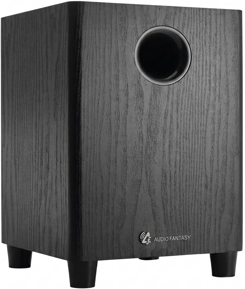 Audio Fantasy Subwoofer pasivo de 6.5 pulgadas, graves profundos RMS de 100 W, pico de 150 W, altavoz de cine en casa de 4 ohmios, gabinete de madera MDF con base antigolpes para estudio y fiesta
