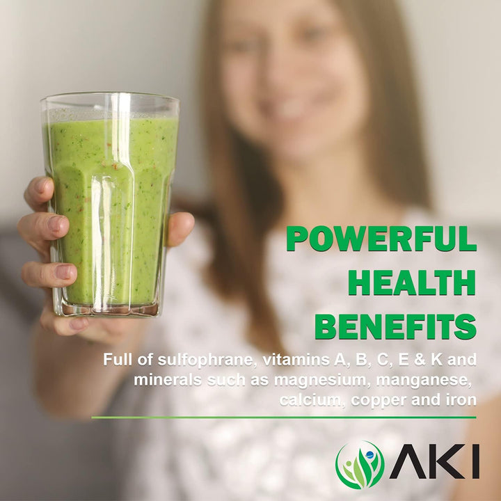 AKI Broccoli Broccoli Powder (5.29 oz \/ 150g) y polvo de fitoplanc...