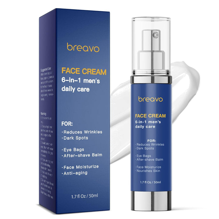 Breavo Crema facial 6 en 1 para hombres: 6 en 1 humectante facial p...