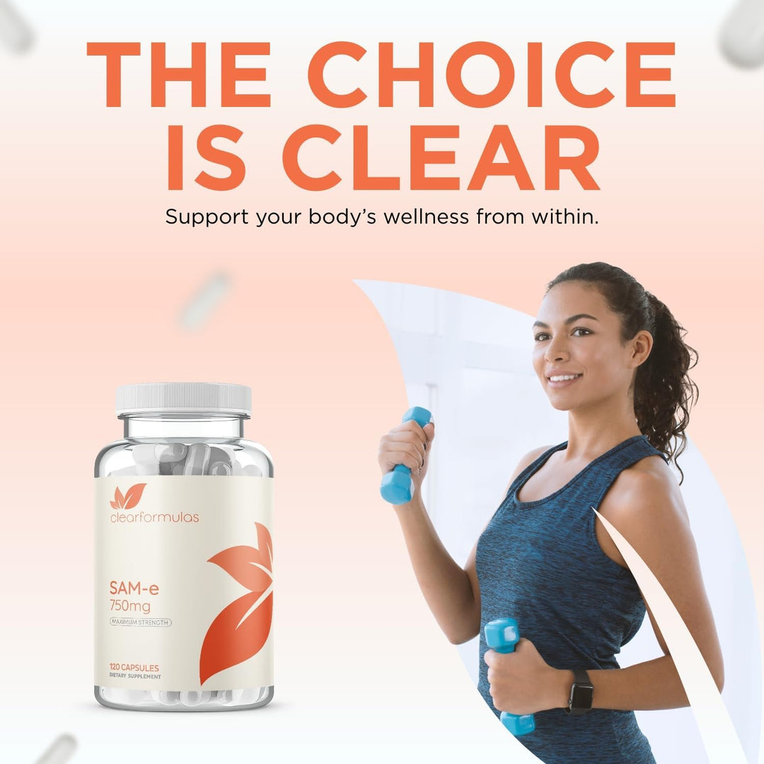 Bioactive SAM-e 750mg - Suplemento SAM-e de alta resistencia con fo...