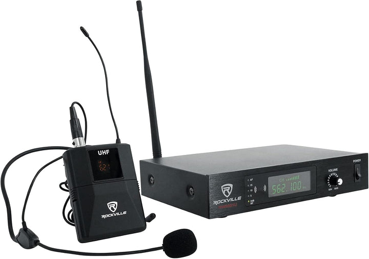 Rockville RWM61U - Sistema de micrófono inalámbrico UHF profesional...