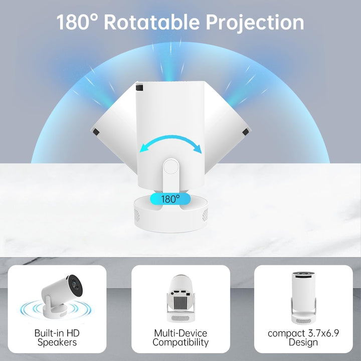 HY300 PRO Proyector con Android 11, soporte 4K 1080P Full HD, 160 A...