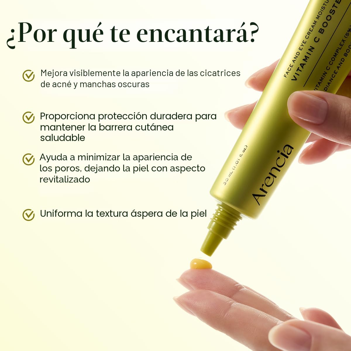 Arencia Suero Booster Shot de vitamina C con glutatión, niacinamida...