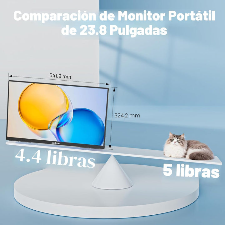 Innoview 23.8\u201D 4K Monitor portátil grande, UHD (3840*2160) 100...
