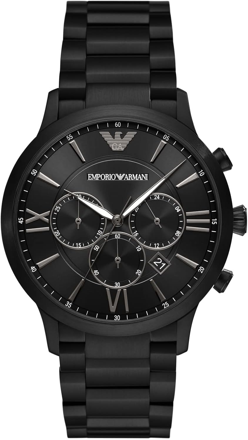 Reloj Emporio Armani para hombre de tres agujas con fecha en acero inoxidable (Modelo: AR11227)