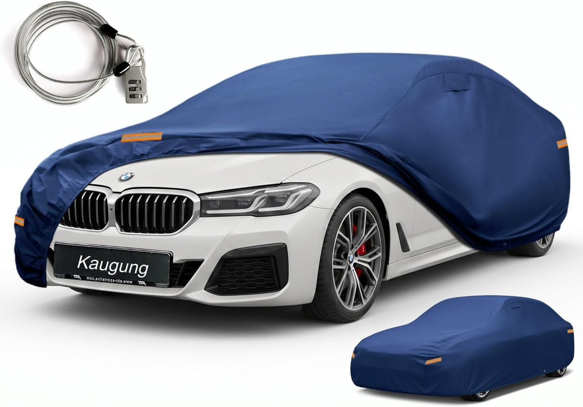 Kaugung Funda de automóvil de ajuste personalizado para BMW Serie 5 M5 528i 530 530i 535i 540i (1988-2026), resistente al agua para todo tipo de clima, protección exterior completa transpirable con