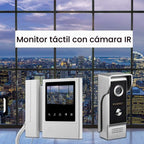 Sistema video del intercomunicador del timbre, teléfono video de la