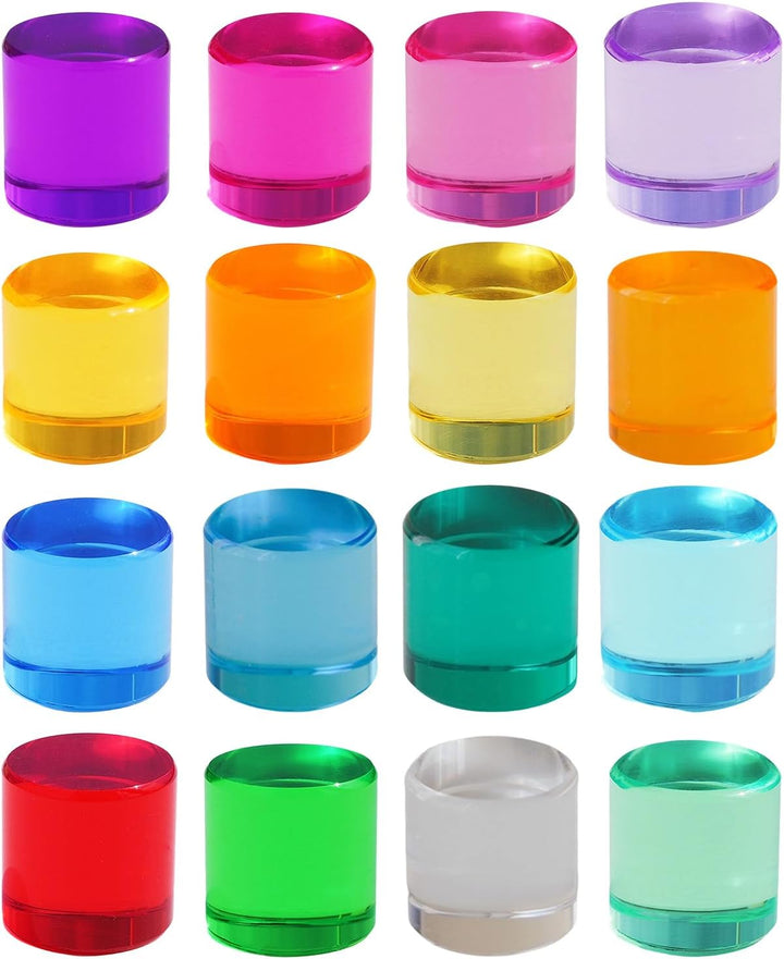 Arnbz 16 bloques acrílicos de arcoíris, cubos de gemas de cristal L...