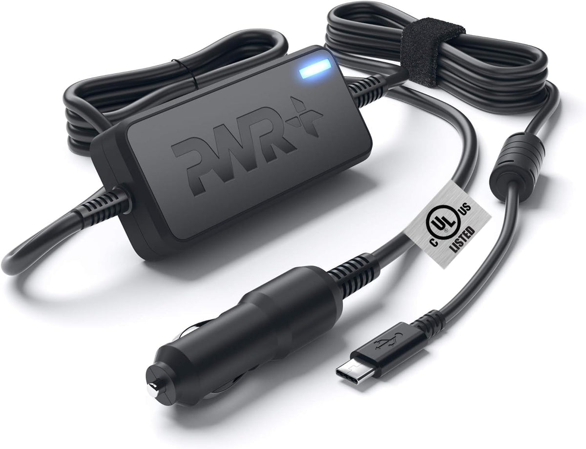 Adaptador de corriente para cargador de auto para laptop USB-C: para Dell Latitude Precision XPS Lenovo Yoga Thinkpad MacBook Pro Air LG Gram Razer Blade Stealth Chromebook Pixel Acer Asus Steam Deck