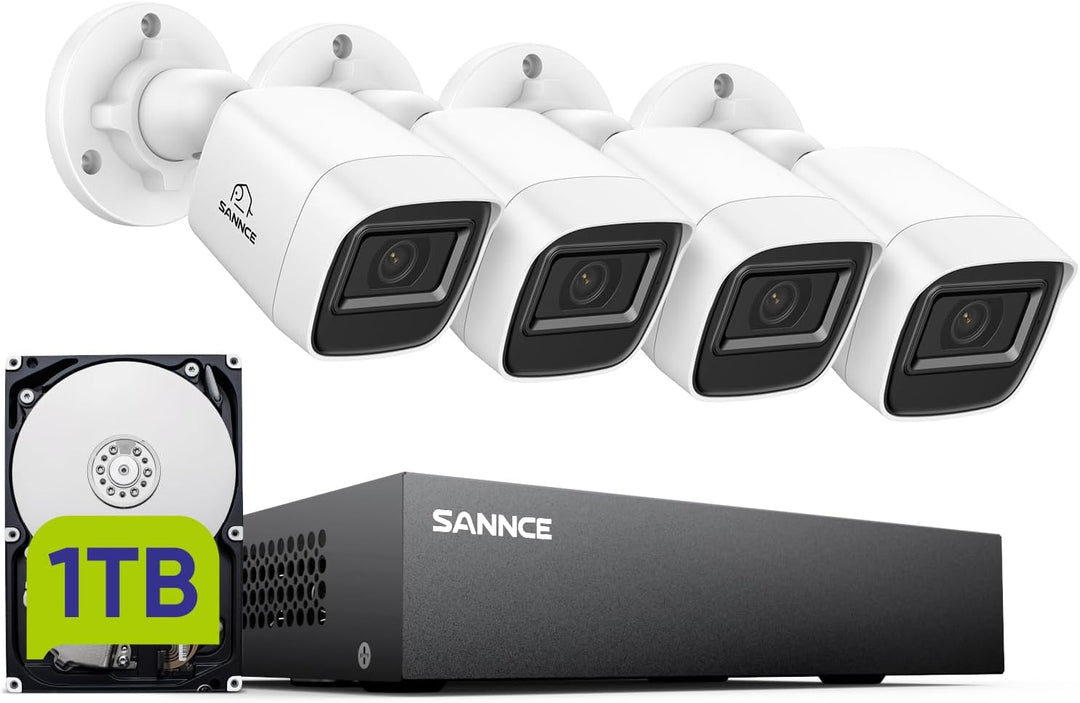 SANNCE Sistema de cámara de seguridad DVR de 8 canales 1080P y 4x2....