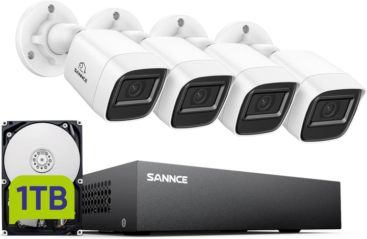 SANNCE Sistema de cámara de seguridad DVR de 8 canales 1080P y 4x2....