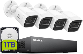 SANNCE Sistema de cámara de seguridad DVR de 8 canales 1080P y 4x2....