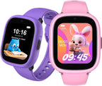 Reloj para niños, reloj inteligente para niños con rastreador GPS, reloj inteligente HD 4G de 1.7 pulgadas con videollamadas, mensajes de texto, aplicación parental, SOS, música, reloj