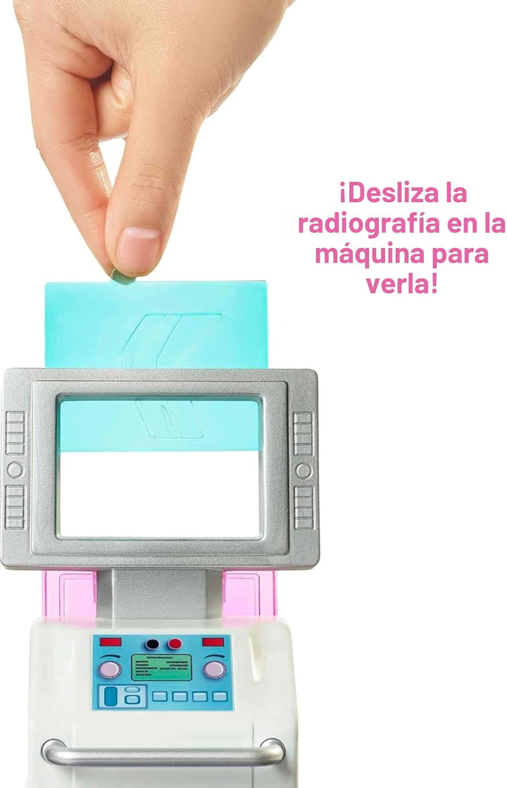Barbie Juego de carreras de clínica de enyesado rápido con muñeca d...