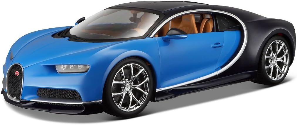 2016 Bugatti Chiron Azul 1/18 Modelo de coche fundido a troquel