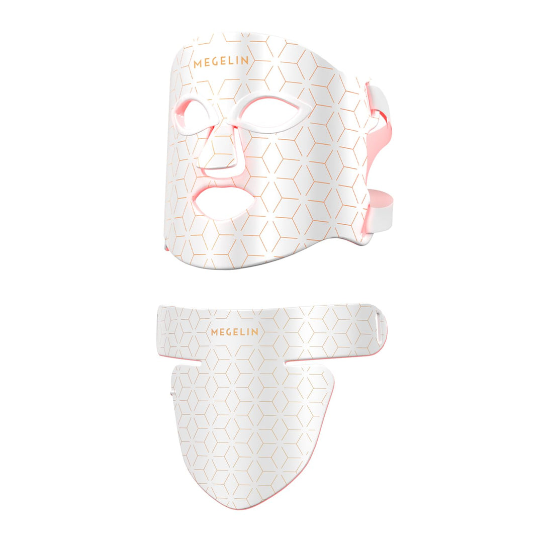 MEGELIN Máscara Facial y de Cuello de Terapia de Luz Roja LED, Másc...