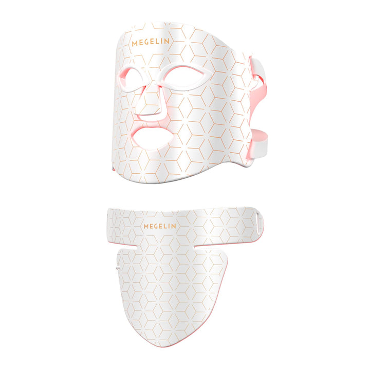 MEGELIN Máscara Facial y de Cuello de Terapia de Luz Roja LED, Másc...