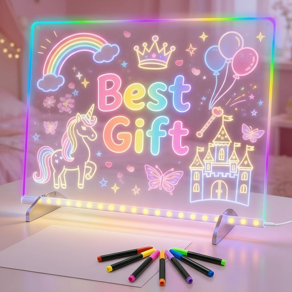Tablero de dibujo LED de 17 pulgadas para niños, regalo de cumpleaños para