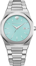 PIERRE RICHARDSON PR5428 Reloj de lujo para hombre – Movimiento de cuarzo japonés, acero inoxidable, 41mm, 5ATM resistente al agua, cristal de zafiro resistente a los arañazos – Reloj de vestir
