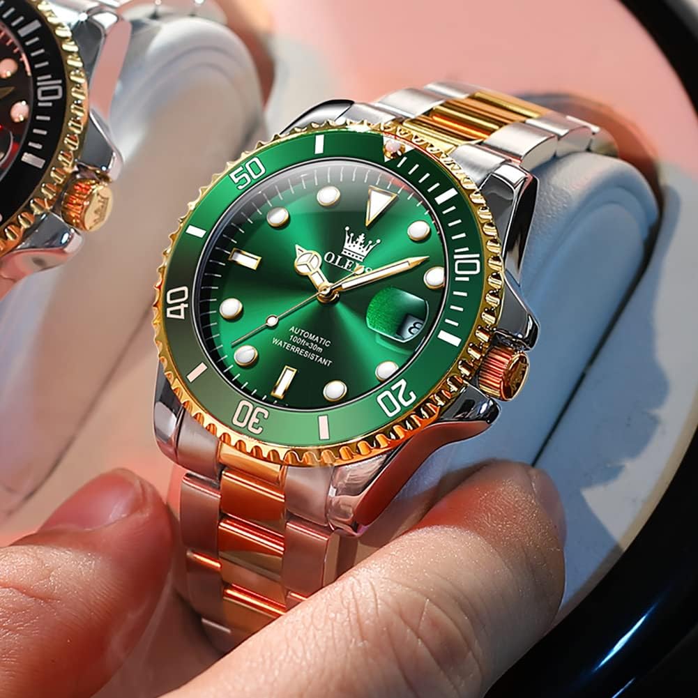 OLEVS Reloj Automático Mecánico para Hombre de Lujo, Recia Carga Automática