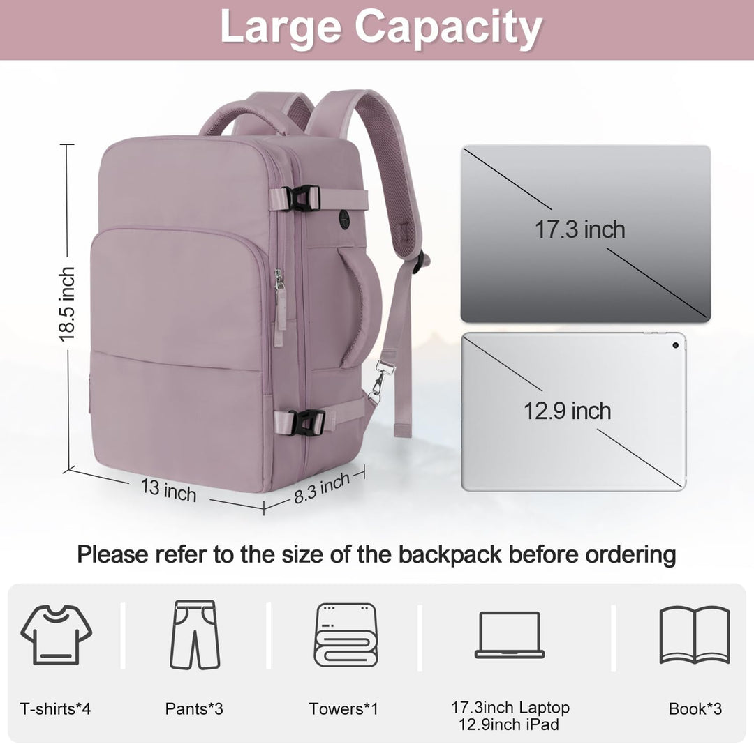 Mochila de Viaje Sinaliy, Púrpura, X-Grande