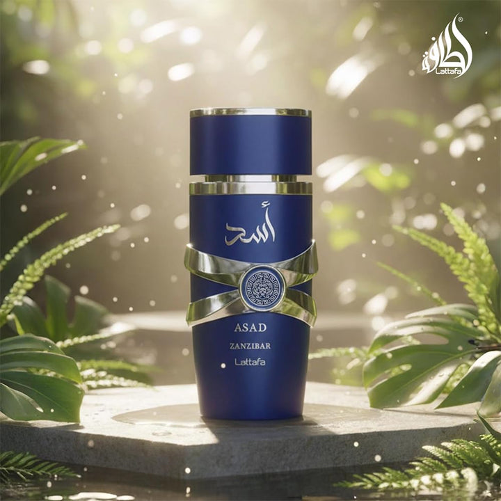Lattafa Asad Zanzibar - Fragancia duradera de perfume Eau de Parfum...