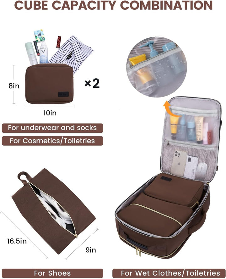 LOVEVOOK Mochila de equipaje de mano artículo personal bolsa de via...
