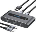 Conmutador KVM USB C para 2 computadoras 1 monitor, 4K @60Hz HDMI