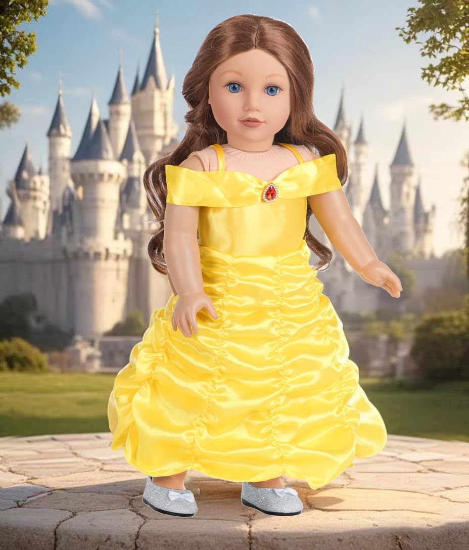 Sweet Dolly Ropa de muñeca de 18 pulgadas, 6 juegos de vestidos de...