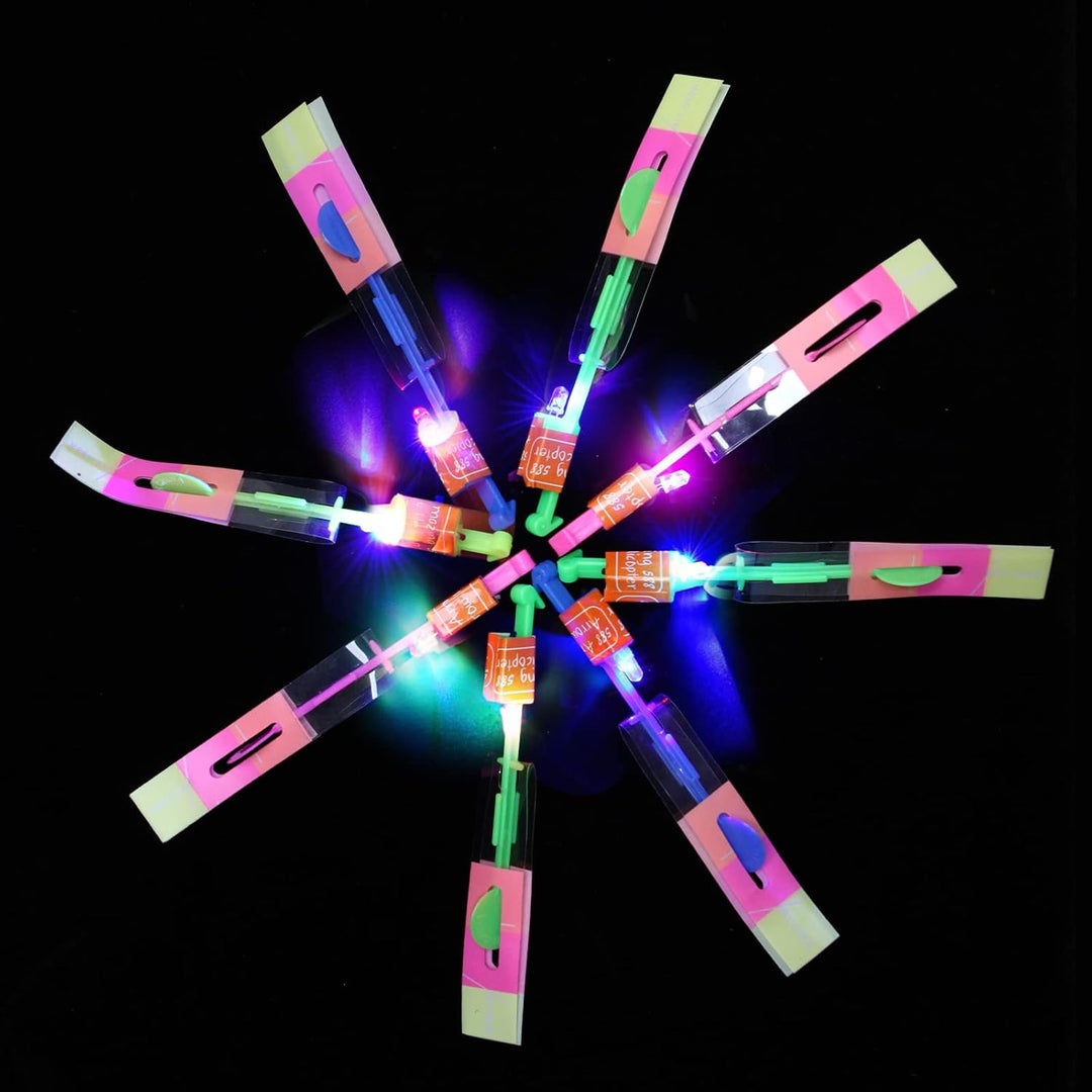 lpvoqpth Juego de 25 juegos de LED voladores, 25 tirachinas + 25 he...
