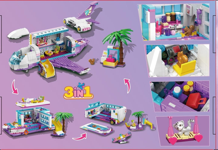 HOGOKIDS Juego de juguetes de construcción de aviones 3 en