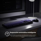SQMD Combo de teclado y mouse inalámbricos, teclado retro de tamaño...