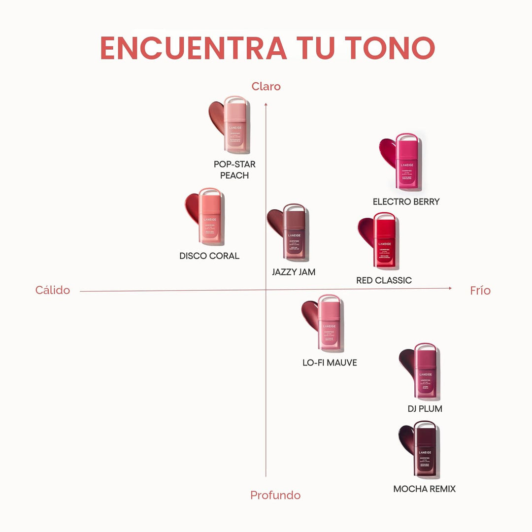LANEIGE Tinte labial JuicePop Box: tinte ligero hidratante de 12 ho...
