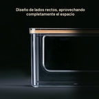 Almacenamiento apilable con parte superior de bambú para la organización de la lavandería, dispensador de bolsa de basura extra grande/bolsa de basura, organizador debajo del fregadero