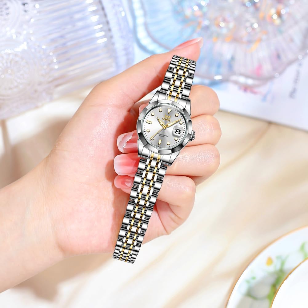 OPK Reloj de pulsera para mujer de acero inoxidable para mujer