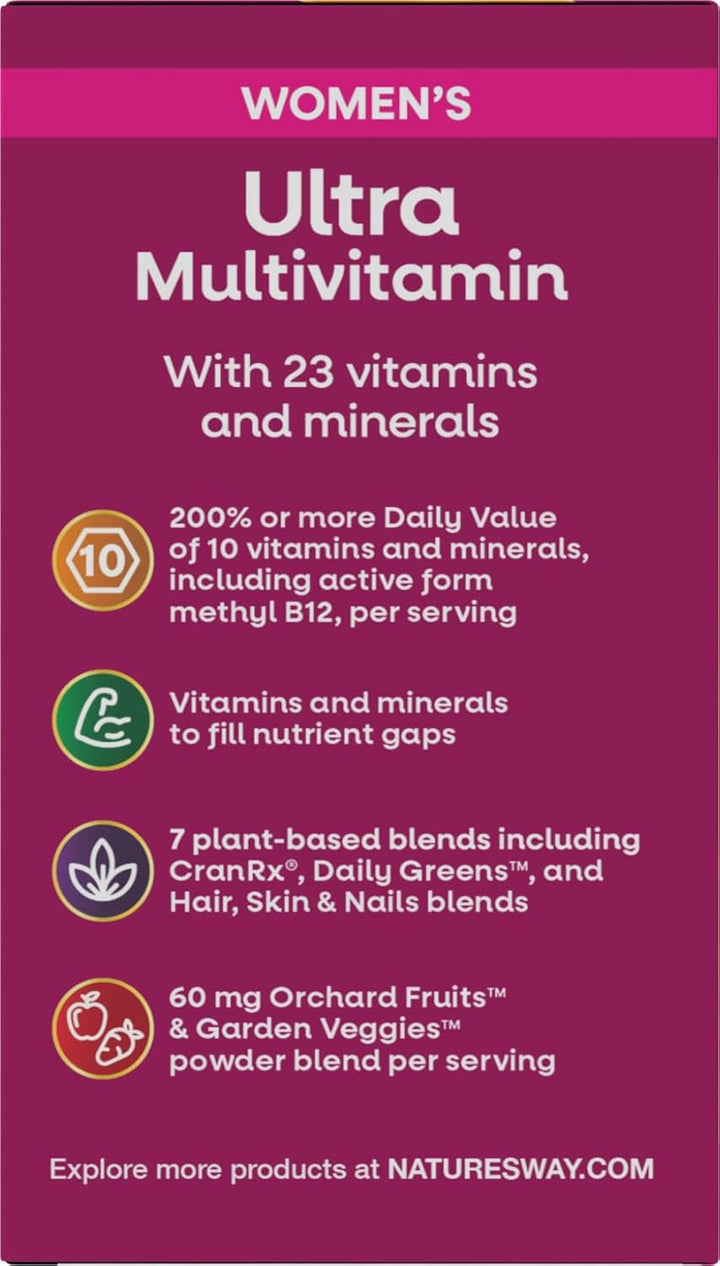 Nature's Way Alive! Multivitaminas diarias ultra para mujer, fó...