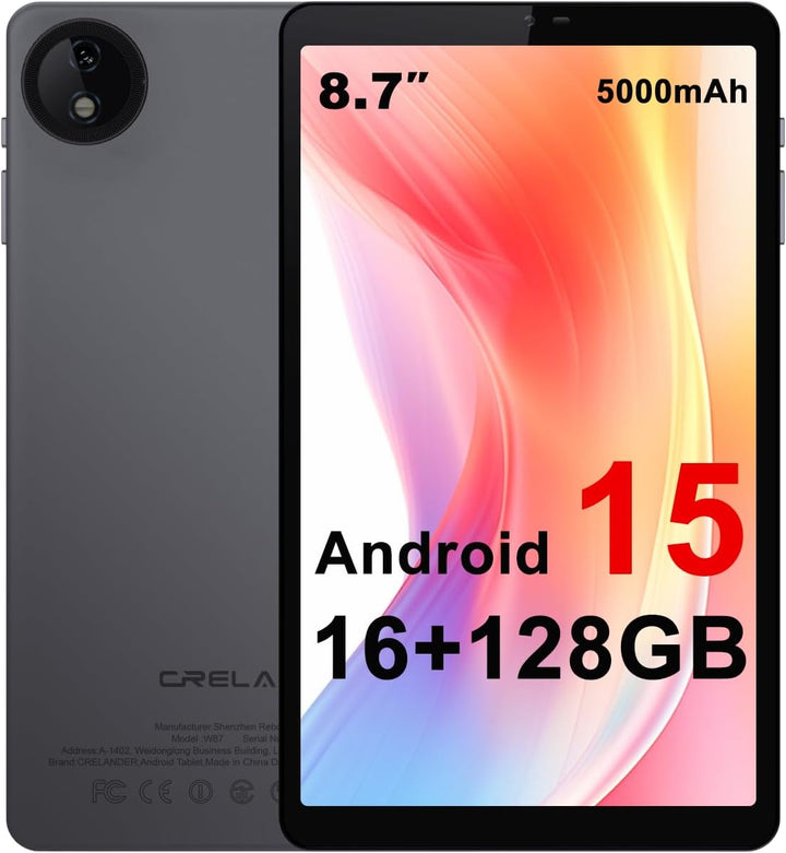 Crelander Tablet Android 15 de 8.7 pulgadas, tableta Android de 16...