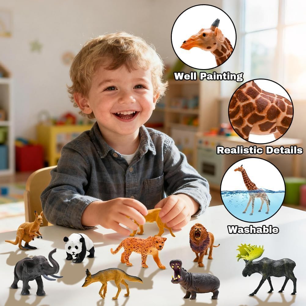 Figuras de animales de safari, figuras realistas de animales salvaj...