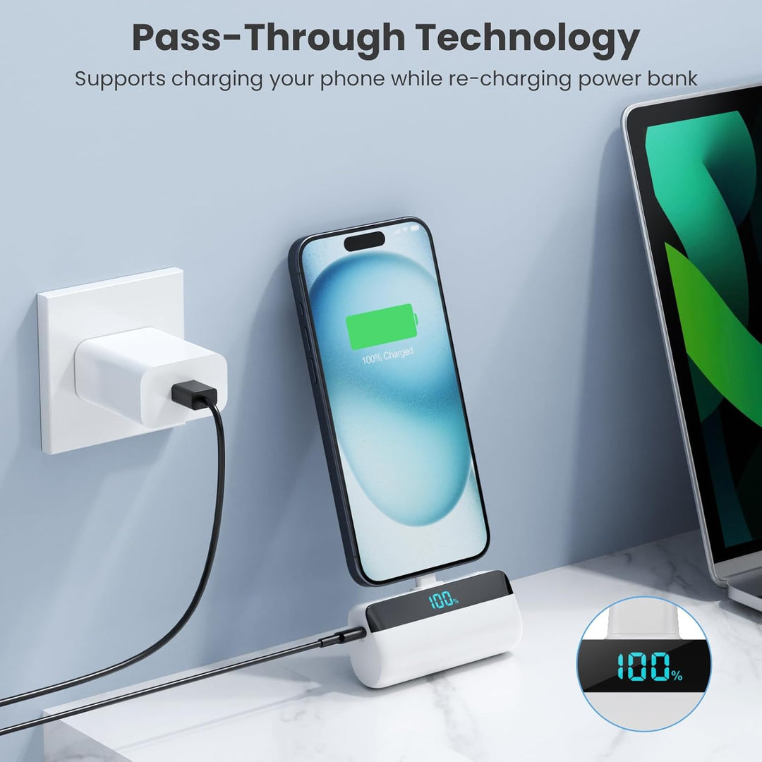 [Paquete de 2] Mini cargador portátil para iPhone 17\/16\/15, carga...