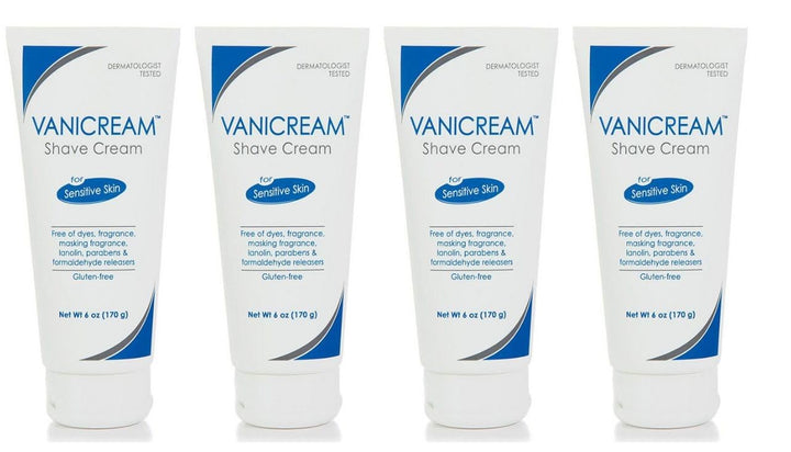 Vanicream Crema de afeitar para pieles sensibles - 6 oz, paquete de 4