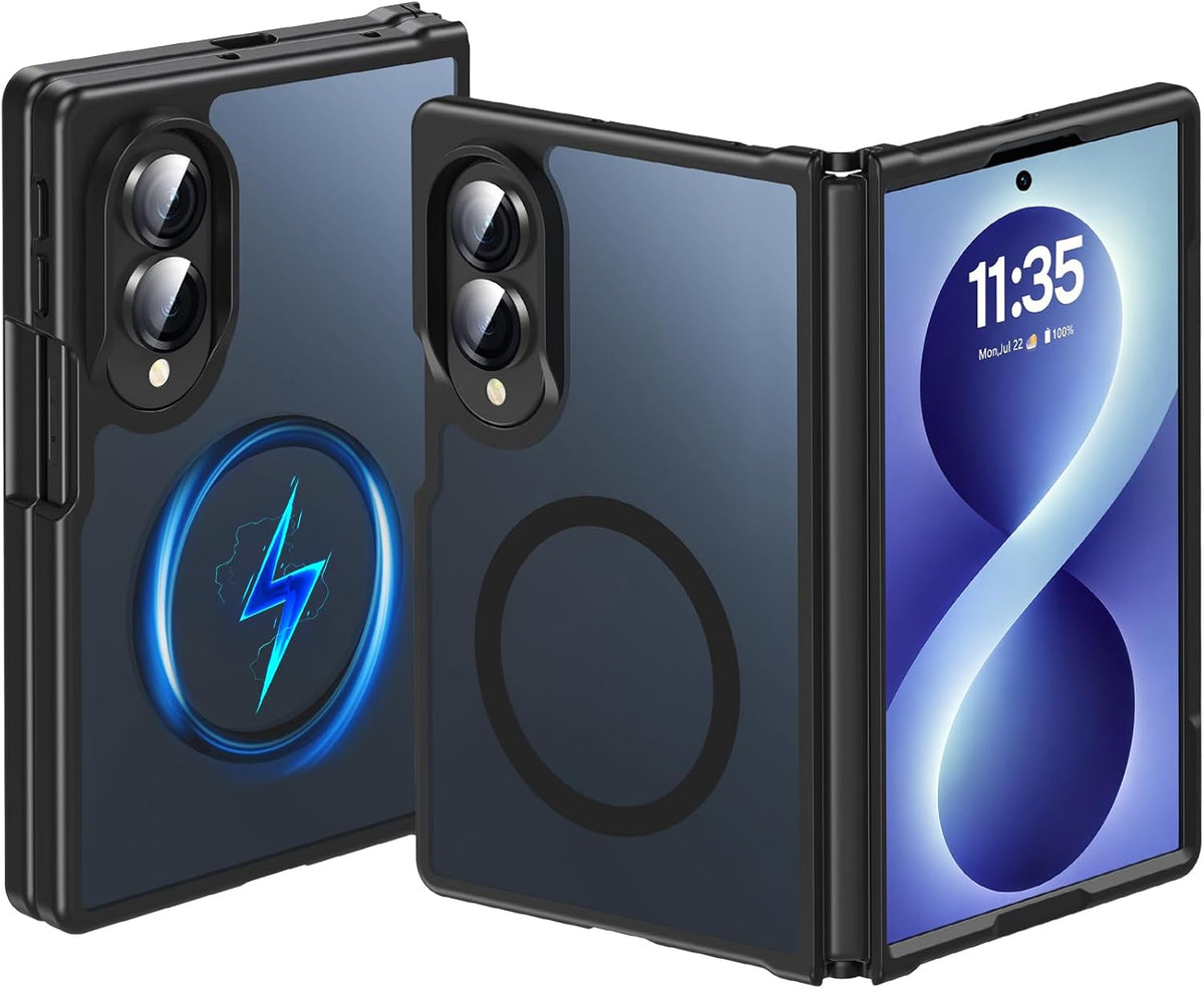 Funda magnética para Z Fold 8, funda para Samsung Galaxy Z Fold 8 [compatible con MagSafe] translúcida mate de grado militar, resistente protección a prueba de golpes, funda rígida para