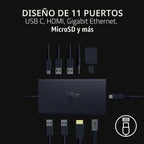 Razer Estación de carga de viaje USB-C Dock de 11 puertos para Windows, Mac