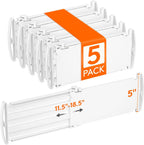 Lifewit Divisores de Cajón de 5" de Alto, Organizadores Ajustables para Cajones Profundos de Ropa