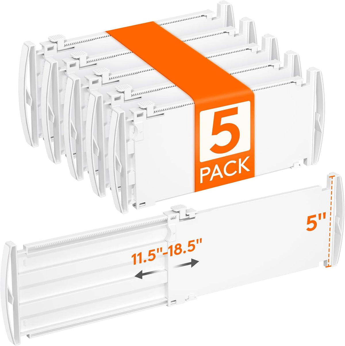 Lifewit Divisores de Cajón de 5" de Alto, Organizadores Ajustables para Cajones Profundos de Ropa