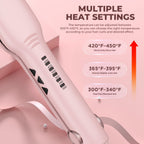 MiroPure Plancha plana de 1.5 pulgadas, plancha de pelo con calentamiento rápido, Rosa