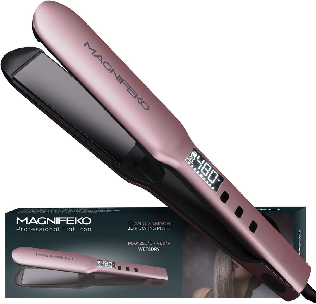 Plancha plana profesional - Plancha ancha de titanio plancha plana...